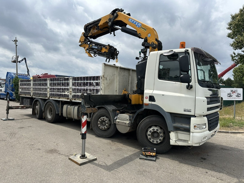 DAF CF 85.360 8x2 + KRAN (25m!) EFFER 305 6S + JIB 4S + ROTATOR - PLATORM 7m60 - LIFT + STEERING AXLE - EURO 5 - BE - Бордови камион, Камион с кран: снимка 1 DAF CF 85.360 8x2 + KRAN (25m!) EFFER 305 6S + JIB 4S + ROTATOR - PLATORM 7m60 - LIFT + STEERING AXLE - EURO 5 - BE - Бордови камион, Камион с кран: снимка 1