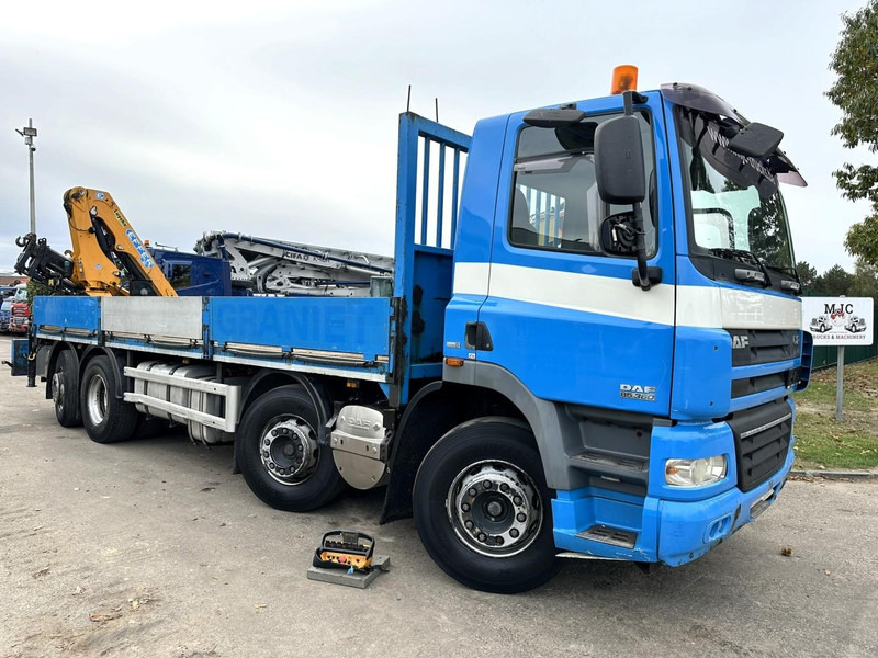 DAF CF 85.360 8x2 PRITSCHE 7m35 + KRAN EFFER 165-3S + RADIO - MANUAL GEARBOX ZF - EURO 5 - BE TRUCK - Бордови камион, Камион с кран: снимка 1 DAF CF 85.360 8x2 PRITSCHE 7m35 + KRAN EFFER 165-3S + RADIO - MANUAL GEARBOX ZF - EURO 5 - BE TRUCK - Бордови камион, Камион с кран: снимка 1