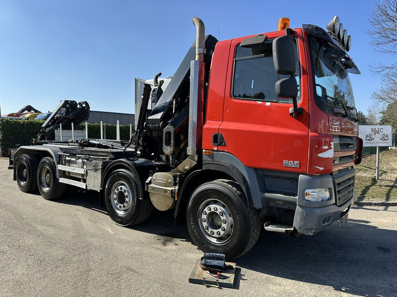 DAF CF 85.410 8x4 HOOKLIFT + CRANE HIAB 244 EP-3 HIDUO - Radio - Rotator - RETARDER - EURO 4 - BIG AXLES HUB REDUCTION - Мултилифт с кука камион, Камион с кран: снимка 2 DAF CF 85.410 8x4 HOOKLIFT + CRANE HIAB 244 EP-3 HIDUO - Radio - Rotator - RETARDER - EURO 4 - BIG AXLES HUB REDUCTION - Мултилифт с кука камион, Камион с кран: снимка 2