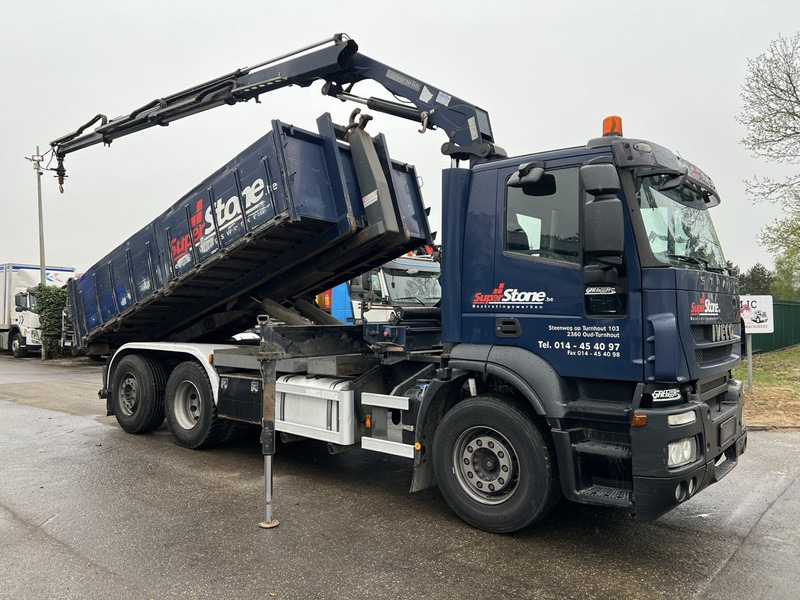 Мултилифт с кука камион, Камион с кран Iveco STRALIS AD260S42 6X2 HOOKLIFT + CRANE HMF 1720 K3 (10M) VOLLUCHT - LIFT + STUURAS - EURO V -: снимка 1