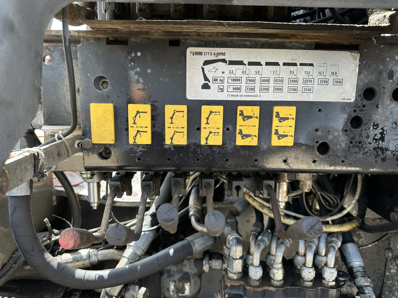Бордово полуремарке/ Платформа Kwb 2-AXLES PLATFORM + CRANE + HIAB 377 E-4 HIPRO + JIB 100X-3 + RADIO + ROTATOR - SAF axles - AIR SUSPENISION - BELGIAN REG.: снимка 16