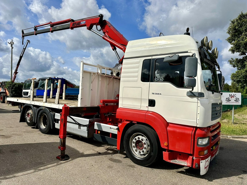 MAN TG 360 A 6x2 + CRANE ATLAS 100.1 A3 - PLATFORM 5m80 - E3 - LIFT-AXLE - FULL AIR SUSPENSION - ZF AS TRONIC - BE TRUCK - Камион с кран: снимка 1 MAN TG 360 A 6x2 + CRANE ATLAS 100.1 A3 - PLATFORM 5m80 - E3 - LIFT-AXLE - FULL AIR SUSPENSION - ZF AS TRONIC - BE TRUCK - Камион с кран: снимка 1