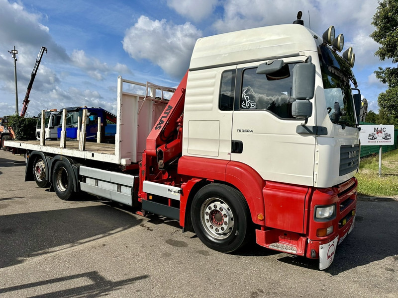 MAN TG 360 A 6x2 + KRAN ATLAS 100.1 A3 - PLATFORM 5m80 - E3 - LIFT-AXLE - FULL AIR SUSPENSION - ZF AS TRONIC - BE TRUCK - Бордови камион, Камион с кран: снимка 1 MAN TG 360 A 6x2 + KRAN ATLAS 100.1 A3 - PLATFORM 5m80 - E3 - LIFT-AXLE - FULL AIR SUSPENSION - ZF AS TRONIC - BE TRUCK - Бордови камион, Камион с кран: снимка 1