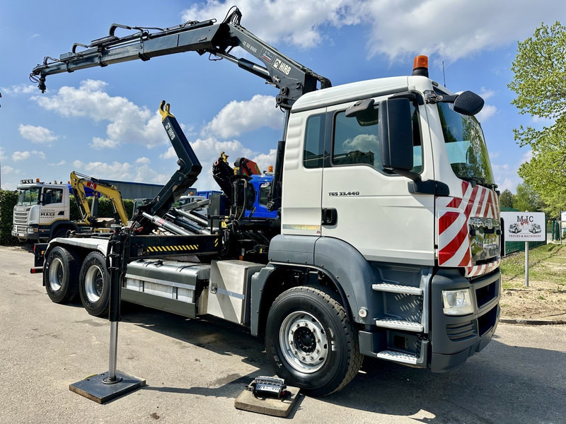 MAN TGS 33.440 6x4 BB HOOKLIFT + CRANE HIAB 166 E-3 HIDUO - RADIO - ROTATOR - EURO 5 - BE TRUCK - Мултилифт с кука камион, Камион с кран: снимка 1 MAN TGS 33.440 6x4 BB HOOKLIFT + CRANE HIAB 166 E-3 HIDUO - RADIO - ROTATOR - EURO 5 - BE TRUCK - Мултилифт с кука камион, Камион с кран: снимка 1
