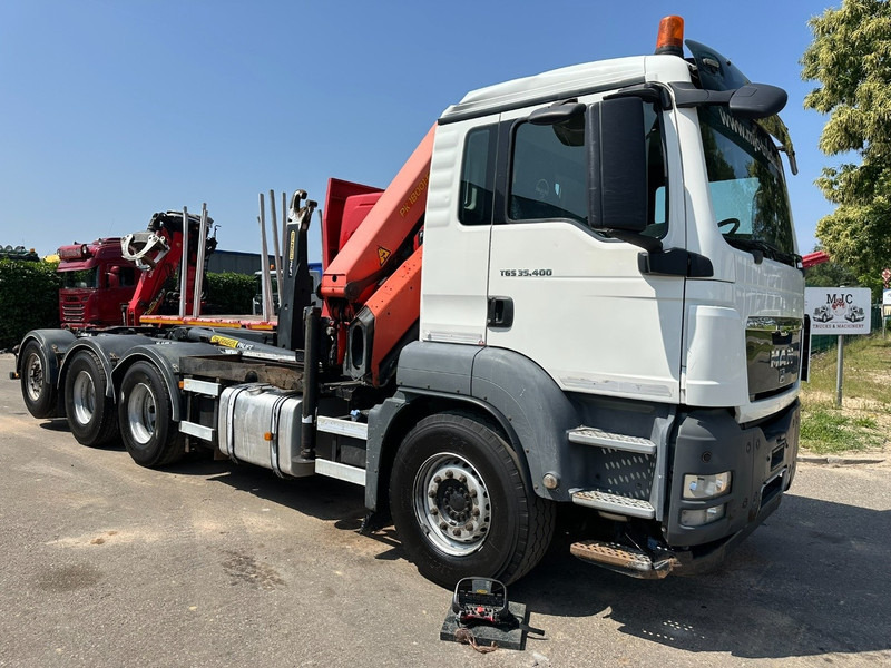 MAN TGS 35.400 8x4 TRIDEM HOOKLIFT T22 + CRANE PALFINGER PK 18001 EH + RADIO - EURO 5 - LIFT/STEERING AXLE - BE TRUCK - Мултилифт с кука камион, Камион с кран: снимка 3 MAN TGS 35.400 8x4 TRIDEM HOOKLIFT T22 + CRANE PALFINGER PK 18001 EH + RADIO - EURO 5 - LIFT/STEERING AXLE - BE TRUCK - Мултилифт с кука камион, Камион с кран: снимка 3
