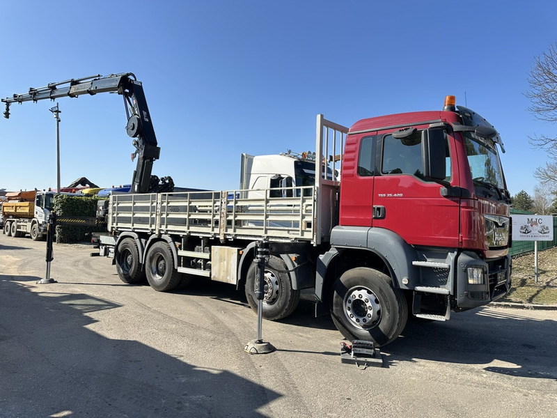 MAN TGS 35.420 8x4 + CRANE HIAB X-HIPRO 302 EP-5 - 192.000km - ROTATOR - 5/6 F - PLATFORM 6m55 - AIR SUSPENSION - TUV 06/2025 - TOP CONDITION - Камион с кран: снимка 1 MAN TGS 35.420 8x4 + CRANE HIAB X-HIPRO 302 EP-5 - 192.000km - ROTATOR - 5/6 F - PLATFORM 6m55 - AIR SUSPENSION - TUV 06/2025 - TOP CONDITION - Камион с кран: снимка 1