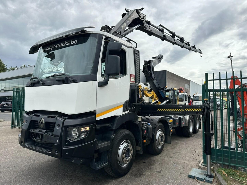 Renault C460 8x4 HOOKLIFT + (19m!) CRANE HIAB 288 E-6 HIDUO - RADIO - 5/6 F - STEEL SPRING / HUB REDUCTION - BE TRUCK - Мултилифт с кука камион, Камион с кран: снимка 3 Renault C460 8x4 HOOKLIFT + (19m!) CRANE HIAB 288 E-6 HIDUO - RADIO - 5/6 F - STEEL SPRING / HUB REDUCTION - BE TRUCK - Мултилифт с кука камион, Камион с кран: снимка 3