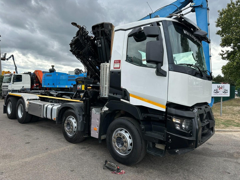 Renault C460 8x4 HOOKLIFT + (19m!) CRANE HIAB 288 E-6 HIDUO - RADIO - 5/6 F - STEEL SPRING / HUB REDUCTION - BE TRUCK - Мултилифт с кука камион, Камион с кран: снимка 2 Renault C460 8x4 HOOKLIFT + (19m!) CRANE HIAB 288 E-6 HIDUO - RADIO - 5/6 F - STEEL SPRING / HUB REDUCTION - BE TRUCK - Мултилифт с кука камион, Камион с кран: снимка 2