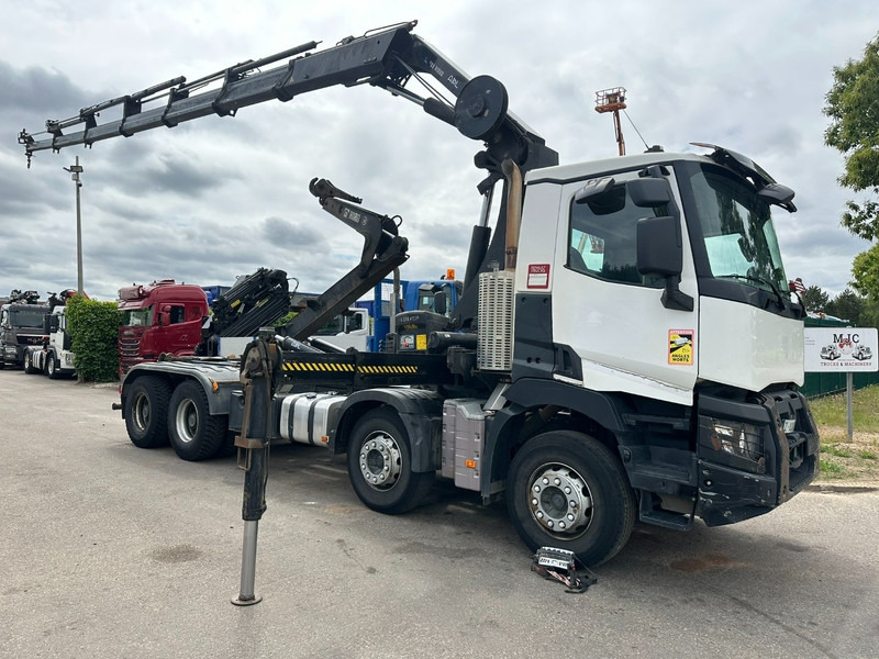 Renault C460 8x4 HOOKLIFT + CRANE HIAB 288 E-6 HIDUO - RADIO - 5/6 F - STEEL SPRING / HUB REDUCTION - Мултилифт с кука камион, Камион с кран: снимка 1 Renault C460 8x4 HOOKLIFT + CRANE HIAB 288 E-6 HIDUO - RADIO - 5/6 F - STEEL SPRING / HUB REDUCTION - Мултилифт с кука камион, Камион с кран: снимка 1