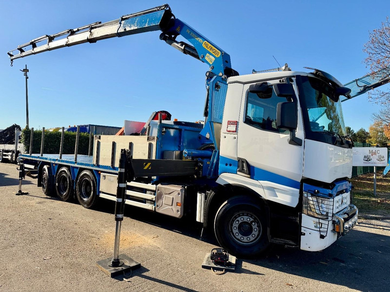 Renault C480 8x4 TRIDEM + CRANE (20m!) PALFINGER PK33002-EH E (6x) - PLATFORM 8m25 - LIFT/STEERING - GOOD TIRES - BE TRUCK - Камион с кран: снимка 1 Renault C480 8x4 TRIDEM + CRANE (20m!) PALFINGER PK33002-EH E (6x) - PLATFORM 8m25 - LIFT/STEERING - GOOD TIRES - BE TRUCK - Камион с кран: снимка 1