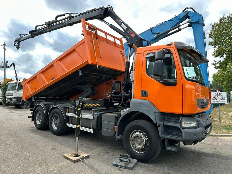 Renault KERAX 380 DXI 6x4 TIPPER + CRANE HIAB 144 B-3 - RADIO - *246.000km* - RETARDER - BORDMATIC - EURO 5 - Самосвал камион, Камион с кран: снимка 1 Renault KERAX 380 DXI 6x4 TIPPER + CRANE HIAB 144 B-3 - RADIO - *246.000km* - RETARDER - BORDMATIC - EURO 5 - Самосвал камион, Камион с кран: снимка 1