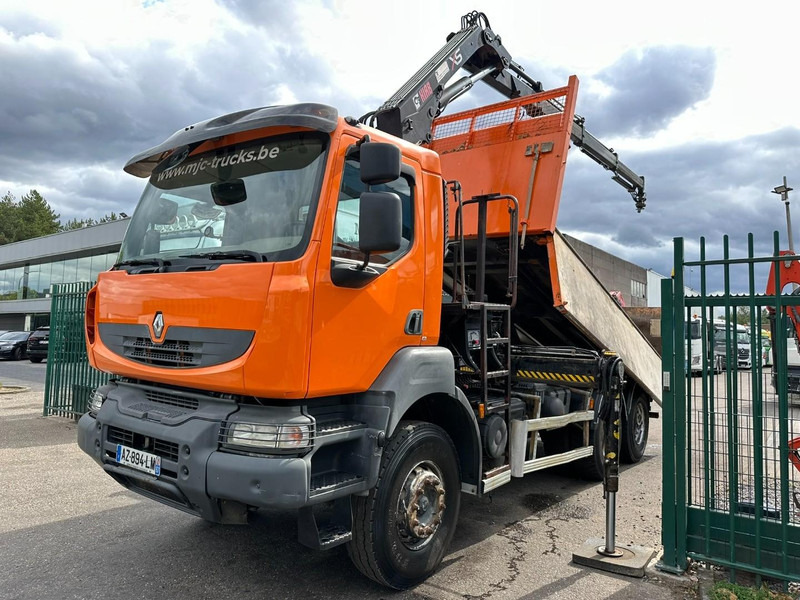 Renault KERAX 380 DXI 6x4 TIPPER + CRANE HIAB 144 B-3 - RADIO - *246.000km* - RETARDER - BORDMATIC - EURO 5 - Самосвал камион, Камион с кран: снимка 2 Renault KERAX 380 DXI 6x4 TIPPER + CRANE HIAB 144 B-3 - RADIO - *246.000km* - RETARDER - BORDMATIC - EURO 5 - Самосвал камион, Камион с кран: снимка 2