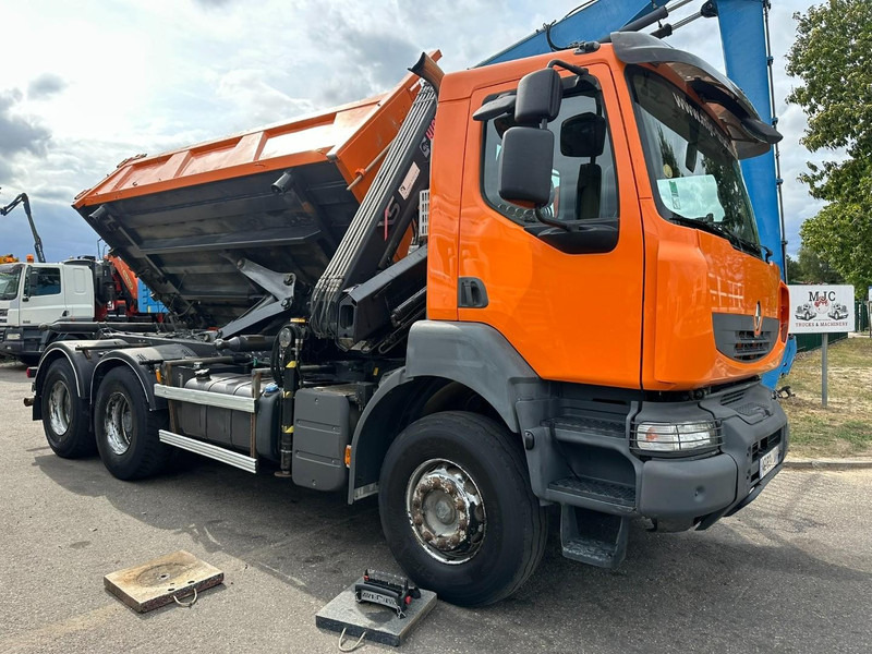 Самосвал камион, Камион с кран Renault KERAX 380 DXI 6x4 TIPPER + CRANE HIAB 144 B-3 - RADIO - *246.000km* - RETARDER - BORDMATIC - EURO 5: снимка 8