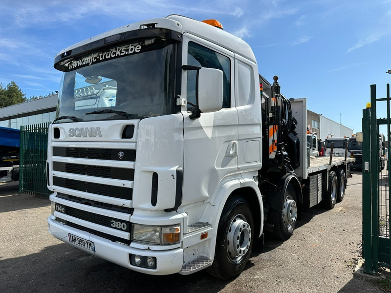 Scania 114C-380 8x4 + CRANE HIAB 700 E-5 - PLATFORM 6m80 + TWISTLOCKS - MANUAL - RETARDER - STEEL SPRING / BIG AXLE HUB REDUCTION - AP ACHSEN - Камион с кран: снимка 3 Scania 114C-380 8x4 + CRANE HIAB 700 E-5 - PLATFORM 6m80 + TWISTLOCKS - MANUAL - RETARDER - STEEL SPRING / BIG AXLE HUB REDUCTION - AP ACHSEN - Камион с кран: снимка 3