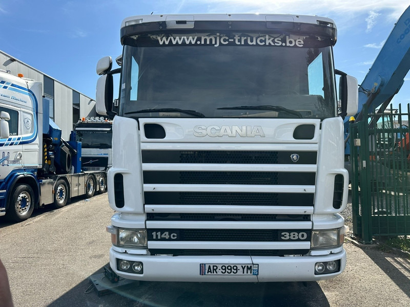Scania 114C-380 8x4 + CRANE HIAB 700 E-5 - PLATFORM 6m80 + TWISTLOCKS - MANUAL - RETARDER - STEEL SPRING / BIG AXLE HUB REDUCTION - AP ACHSEN - Камион с кран: снимка 2 Scania 114C-380 8x4 + CRANE HIAB 700 E-5 - PLATFORM 6m80 + TWISTLOCKS - MANUAL - RETARDER - STEEL SPRING / BIG AXLE HUB REDUCTION - AP ACHSEN - Камион с кран: снимка 2