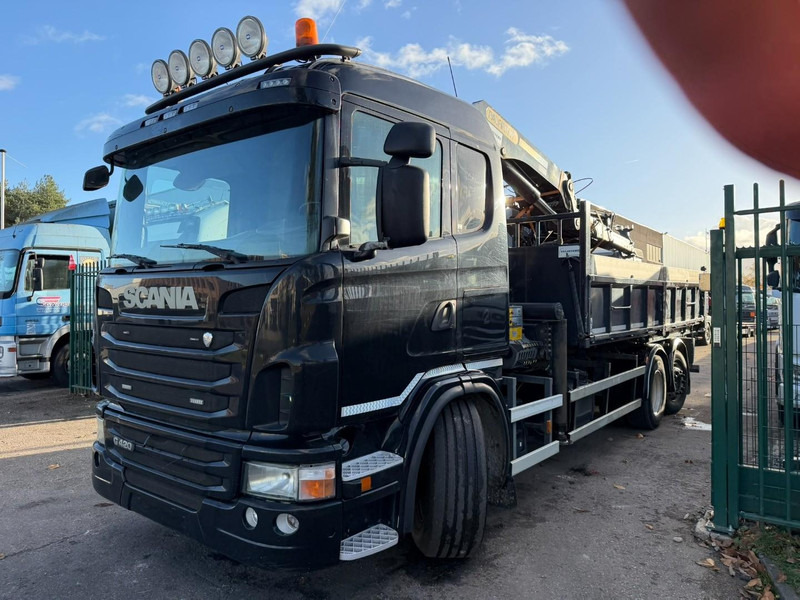 Scania G420 6x2 TIPPER + CRANE PALFINGER PK22002 C (4x) + GRABBER - LIFT + STEERING AXLE - DAMAGED CRANE - Самосвал камион, Камион с кран: снимка 3 Scania G420 6x2 TIPPER + CRANE PALFINGER PK22002 C (4x) + GRABBER - LIFT + STEERING AXLE - DAMAGED CRANE - Самосвал камион, Камион с кран: снимка 3