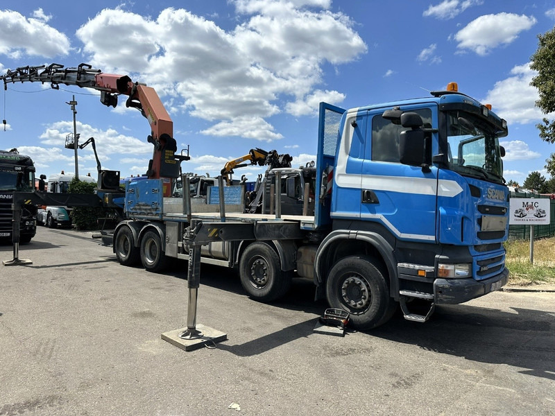 Scania G440 8x4 PRITSCHE + (25m!) KRAN PALFINGER PK78002 SH G 8x + WINCH - PLATFORM 6m25 - SCHALT - AP ACHSEN - BLATT - EURO 5 - BELGISCHE - Бордови камион: снимка 2 Scania G440 8x4 PRITSCHE + (25m!) KRAN PALFINGER PK78002 SH G 8x + WINCH - PLATFORM 6m25 - SCHALT - AP ACHSEN - BLATT - EURO 5 - BELGISCHE - Бордови камион: снимка 2