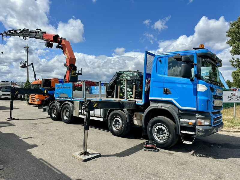 Scania G440 8x4 PRITSCHE + KRAN (26.5m!) PALFINGER PK78002 SH G 8x + 1 + WINCH - PLATFORM 6m25 - MANUAL - HUB REDUCTION - STEEL SPRING - EURO 5 - BE TRUCK - Бордови камион, Камион с кран: снимка 2 Scania G440 8x4 PRITSCHE + KRAN (26.5m!) PALFINGER PK78002 SH G 8x + 1 + WINCH - PLATFORM 6m25 - MANUAL - HUB REDUCTION - STEEL SPRING - EURO 5 - BE TRUCK - Бордови камион, Камион с кран: снимка 2