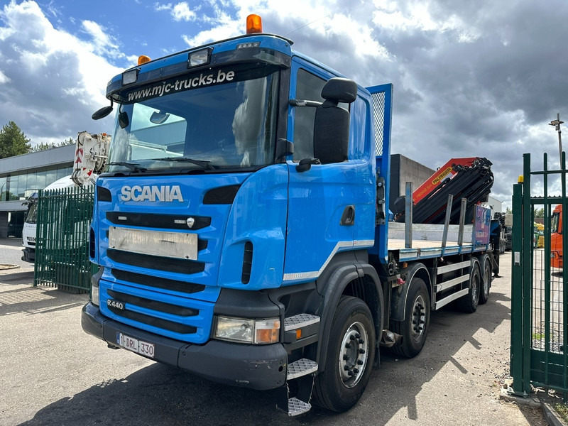 Scania G440 8x4 PRITSCHE + KRAN (26.5m!) PALFINGER PK78002 SH G 8x + 1 + WINCH - PLATFORM 6m25 - MANUAL - HUB REDUCTION - STEEL SPRING - EURO 5 - BE TRUCK - Бордови камион, Камион с кран: снимка 3 Scania G440 8x4 PRITSCHE + KRAN (26.5m!) PALFINGER PK78002 SH G 8x + 1 + WINCH - PLATFORM 6m25 - MANUAL - HUB REDUCTION - STEEL SPRING - EURO 5 - BE TRUCK - Бордови камион, Камион с кран: снимка 3