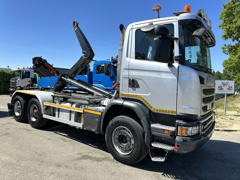 Scania G450 6x4 HOOKLIFT AJK 20T - 5760mm - 3m90 WB - HUB REDUCTION / STEEL SUSP. - EURO 6 - BE TRUCK - Мултилифт с кука камион: снимка 1 Scania G450 6x4 HOOKLIFT AJK 20T - 5760mm - 3m90 WB - HUB REDUCTION / STEEL SUSP. - EURO 6 - BE TRUCK - Мултилифт с кука камион: снимка 1