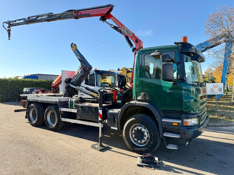 Scania P400 6x4 HOOKLIFT + CRANE PALFINGER PK9001 EH - RETARDER - 5/6F + ROTATOR + RADIO - WB 3m90 - EURO 5 - HUB REDUCTION / SPRING - BE TRUCK - Мултилифт с кука камион, Камион с кран: снимка 1 Scania P400 6x4 HOOKLIFT + CRANE PALFINGER PK9001 EH - RETARDER - 5/6F + ROTATOR + RADIO - WB 3m90 - EURO 5 - HUB REDUCTION / SPRING - BE TRUCK - Мултилифт с кука камион, Камион с кран: снимка 1