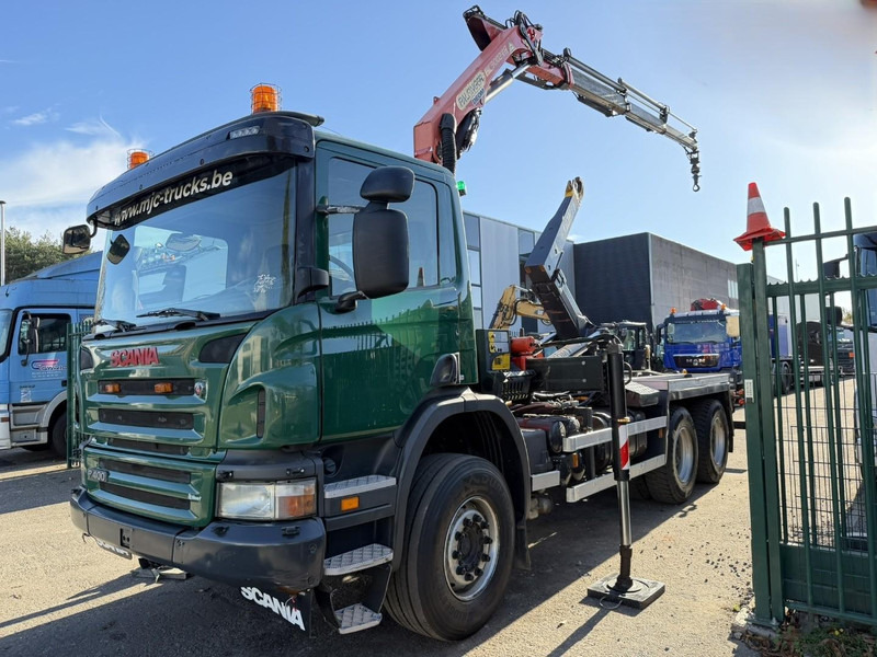 Scania P400 6x4 HOOKLIFT + CRANE PALFINGER PK9001 EH - RETARDER - 5/6F + ROTATOR + RADIO - WB 3m90 - EURO 5 - HUB REDUCTION / SPRING - BE TRUCK - Мултилифт с кука камион, Камион с кран: снимка 4 Scania P400 6x4 HOOKLIFT + CRANE PALFINGER PK9001 EH - RETARDER - 5/6F + ROTATOR + RADIO - WB 3m90 - EURO 5 - HUB REDUCTION / SPRING - BE TRUCK - Мултилифт с кука камион, Камион с кран: снимка 4