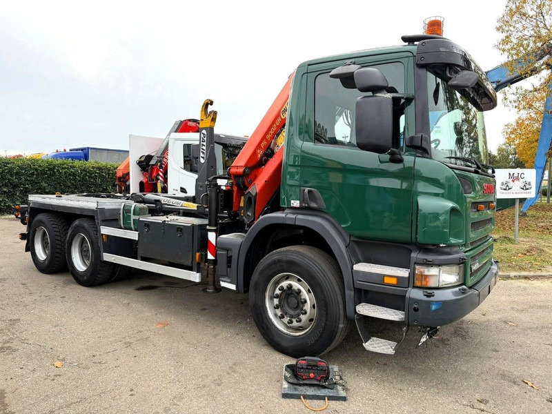 Scania P400 6x4 HOOKLIFT + CRANE PALFINGER PK9001 EH - RETARDER - 5/6F + ROTATOR + RADIO - WB 3m90 - EURO 5 - HUB REDUCTION / SPRING - BE TRUCK - Мултилифт с кука камион, Камион с кран: снимка 2 Scania P400 6x4 HOOKLIFT + CRANE PALFINGER PK9001 EH - RETARDER - 5/6F + ROTATOR + RADIO - WB 3m90 - EURO 5 - HUB REDUCTION / SPRING - BE TRUCK - Мултилифт с кука камион, Камион с кран: снимка 2