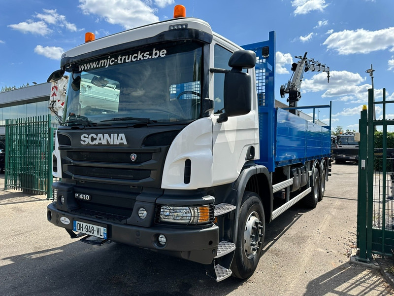 Scania P410 6x4 + CRANE HIAB 166 ES-4 - RETARDER - ROTATOR - PLATFORM 6m80 - BIG AXLES HUB REDUCTION - STEEL SPRING - Камион с кран: снимка 4 Scania P410 6x4 + CRANE HIAB 166 ES-4 - RETARDER - ROTATOR - PLATFORM 6m80 - BIG AXLES HUB REDUCTION - STEEL SPRING - Камион с кран: снимка 4