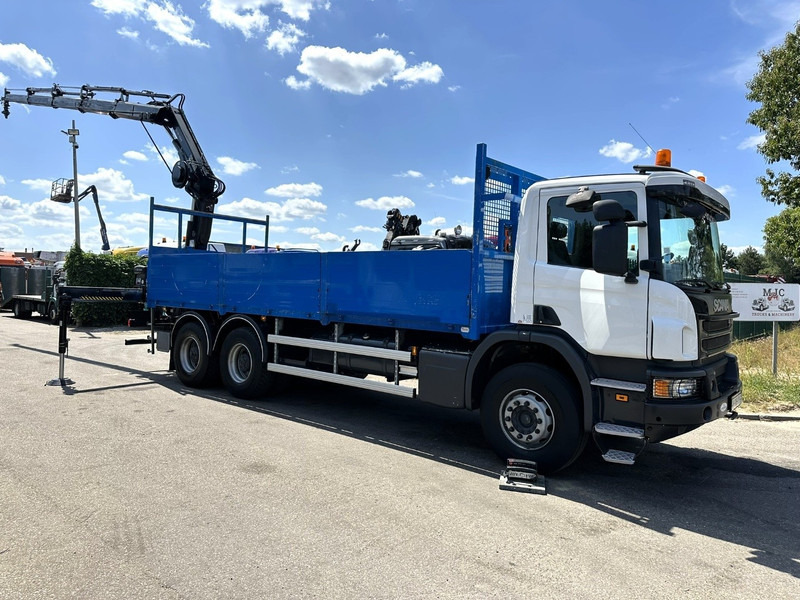 Scania P410 6x4 + CRANE HIAB 166 ES-4 - RETARDER - ROTATOR - PLATFORM 6m80 - BIG AXLES HUB REDUCTION - STEEL SPRING - Камион с кран: снимка 2 Scania P410 6x4 + CRANE HIAB 166 ES-4 - RETARDER - ROTATOR - PLATFORM 6m80 - BIG AXLES HUB REDUCTION - STEEL SPRING - Камион с кран: снимка 2