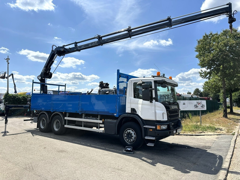 Scania P410 6x4 + CRANE HIAB 166 ES-4 - RETARDER - ROTATOR - PLATFORM 6m80 - BIG AXLES HUB REDUCTION - STEEL SPRING - Камион с кран: снимка 1 Scania P410 6x4 + CRANE HIAB 166 ES-4 - RETARDER - ROTATOR - PLATFORM 6m80 - BIG AXLES HUB REDUCTION - STEEL SPRING - Камион с кран: снимка 1