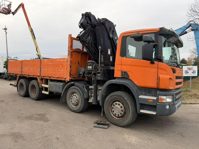 Scania P420 8X4 PRITSCHE + (25m) KRAN HIAB 422 E-5 HIPRO + JIB 100X-4 - RETARDER - *284.000km* - MANUAL - STEEL SPRING - EURO 3 - BE TRUCK - Бордови камион, Камион с кран: снимка 1 Scania P420 8X4 PRITSCHE + (25m) KRAN HIAB 422 E-5 HIPRO + JIB 100X-4 - RETARDER - *284.000km* - MANUAL - STEEL SPRING - EURO 3 - BE TRUCK - Бордови камион, Камион с кран: снимка 1