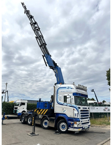 Scania R500 8x2 + CRANE 100Tm! PALFINGER PK100002 G 8x + 1 ME - RETARDER - ALCOA DURA BRIGHT - LIFT + STEERING - 5/6 HYDR F - TÜV 05/2026 - TOP CONDITION - Камион с кран: снимка 5 Scania R500 8x2 + CRANE 100Tm! PALFINGER PK100002 G 8x + 1 ME - RETARDER - ALCOA DURA BRIGHT - LIFT + STEERING - 5/6 HYDR F - TÜV 05/2026 - TOP CONDITION - Камион с кран: снимка 5