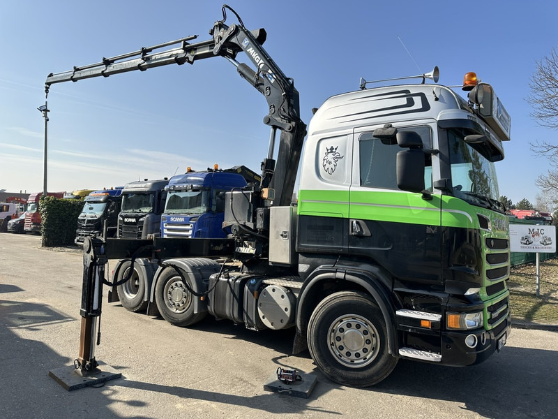 Scania R500 V8 6x2 + KRAN MKG HLK 231 HP (23tm) - 4x HYDR - RADIO - RETARDER - MANUAL - LIFT + STEERING AXLE - Камион с кран: снимка 1 Scania R500 V8 6x2 + KRAN MKG HLK 231 HP (23tm) - 4x HYDR - RADIO - RETARDER - MANUAL - LIFT + STEERING AXLE - Камион с кран: снимка 1
