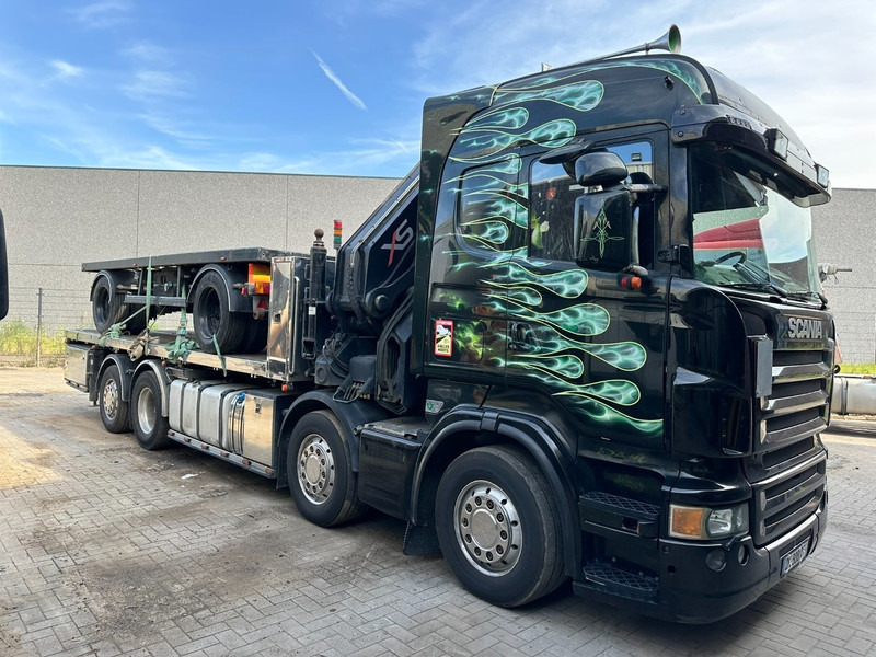 Scania R620 8x2 + CRANE HIAB 800EP-5 HiPro - RETARDER - LIFT/STEERING AXLE - HIGHLINE SLEEPER - LEATHER - ALCOA - Камион с кран: снимка 1 Scania R620 8x2 + CRANE HIAB 800EP-5 HiPro - RETARDER - LIFT/STEERING AXLE - HIGHLINE SLEEPER - LEATHER - ALCOA - Камион с кран: снимка 1