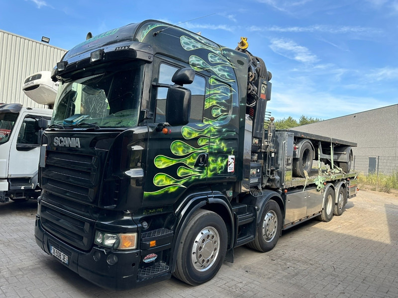 Scania R620 8x2 + KRAN HIAB 800EP-5 HiPro - RETARDER - LIFT/STEERING AXLE - HIGHLINE SLEEPER - LEATHER - ALCOA - Бордови камион, Камион с кран: снимка 3 Scania R620 8x2 + KRAN HIAB 800EP-5 HiPro - RETARDER - LIFT/STEERING AXLE - HIGHLINE SLEEPER - LEATHER - ALCOA - Бордови камион, Камион с кран: снимка 3