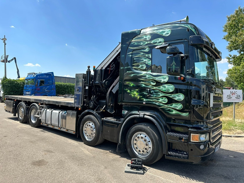 Scania R620 8x2 PRITSCHE + KRAN HIAB 800 EP-5 HIPRO - RETARDER - LIFT/STEERING AXLE - HIGHLINE SLEEPER - LEATHER - ALCOA - Бордови камион, Камион с кран: снимка 1 Scania R620 8x2 PRITSCHE + KRAN HIAB 800 EP-5 HIPRO - RETARDER - LIFT/STEERING AXLE - HIGHLINE SLEEPER - LEATHER - ALCOA - Бордови камион, Камион с кран: снимка 1