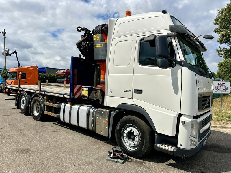 Volvo FH 500 6X2 PRITSCHE + KRAN PALFINGER PK50002 E 6x - RETARDER - PLATFORM 6m20 - TWISTLOCKS 20' - 561.000km - EURO 5 - Бордови камион, Камион с кран: снимка 1 Volvo FH 500 6X2 PRITSCHE + KRAN PALFINGER PK50002 E 6x - RETARDER - PLATFORM 6m20 - TWISTLOCKS 20' - 561.000km - EURO 5 - Бордови камион, Камион с кран: снимка 1