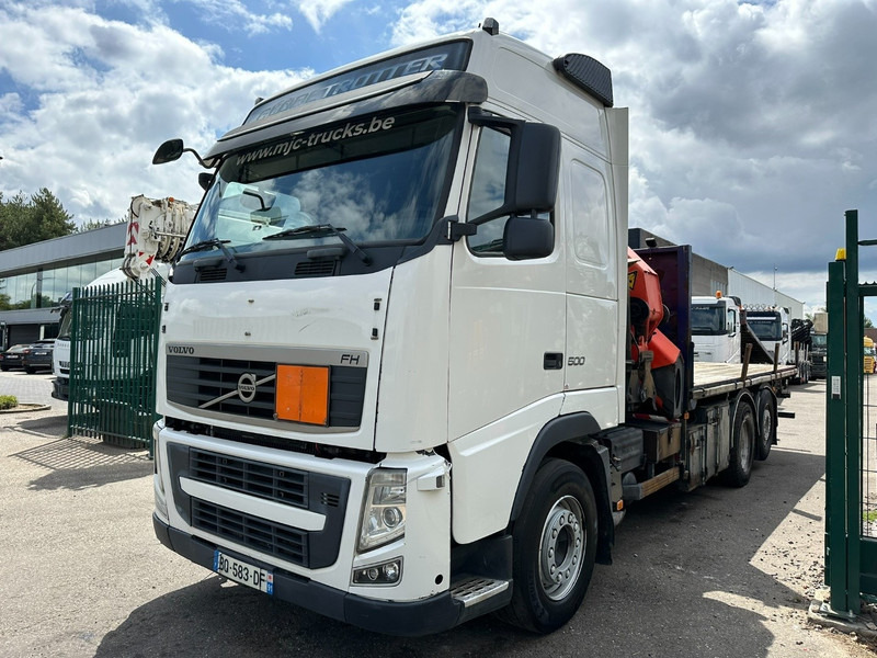 Volvo FH 500 6X2 PRITSCHE + KRAN PALFINGER PK50002 E 6x - RETARDER - PLATFORM 6m20 - TWISTLOCKS 20' - 561.000km - EURO 5 - Бордови камион, Камион с кран: снимка 4 Volvo FH 500 6X2 PRITSCHE + KRAN PALFINGER PK50002 E 6x - RETARDER - PLATFORM 6m20 - TWISTLOCKS 20' - 561.000km - EURO 5 - Бордови камион, Камион с кран: снимка 4