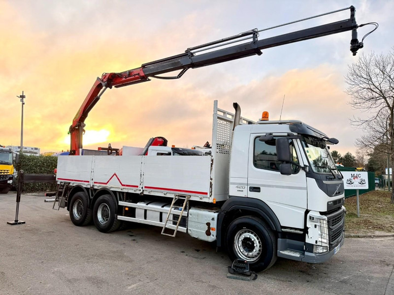 Volvo FM 420 6x4 BAUSTOFF + KRAN PALFINGER PK18502 SH B (3x) - ROTATOR - 5/6 F - TÜV 05/2026 - CG FR - PLATFORM 6m50 - I-Shift - 325.000km - STEEL SPRING / HUB REDUCTI - Бордови камион, Камион с кран: снимка 3 Volvo FM 420 6x4 BAUSTOFF + KRAN PALFINGER PK18502 SH B (3x) - ROTATOR - 5/6 F - TÜV 05/2026 - CG FR - PLATFORM 6m50 - I-Shift - 325.000km - STEEL SPRING / HUB REDUCTI - Бордови камион, Камион с кран: снимка 3