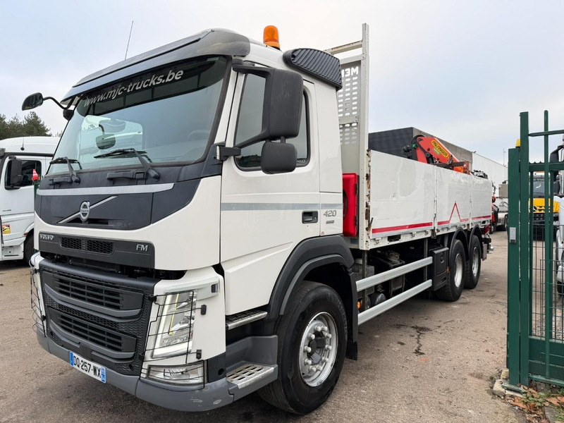 Volvo FM 420 6x4 BAUSTOFF + KRAN PALFINGER PK18502 SH B (3x) - ROTATOR - 5/6 F - TÜV 05/2026 - CG FR - PLATFORM 6m50 - I-Shift - 325.000km - STEEL SPRING / HUB REDUCTI - Бордови камион, Камион с кран: снимка 2 Volvo FM 420 6x4 BAUSTOFF + KRAN PALFINGER PK18502 SH B (3x) - ROTATOR - 5/6 F - TÜV 05/2026 - CG FR - PLATFORM 6m50 - I-Shift - 325.000km - STEEL SPRING / HUB REDUCTI - Бордови камион, Камион с кран: снимка 2
