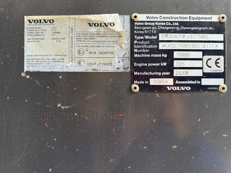 Volvo EC750E L - Верижен багер: снимка 5 Volvo EC750E L - Верижен багер: снимка 5