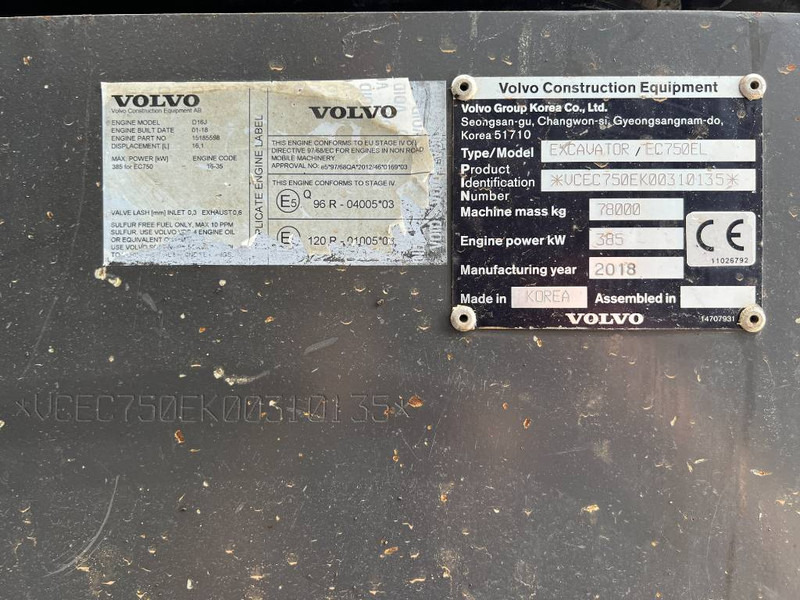 Верижен багер Volvo EC750E L: снимка 12