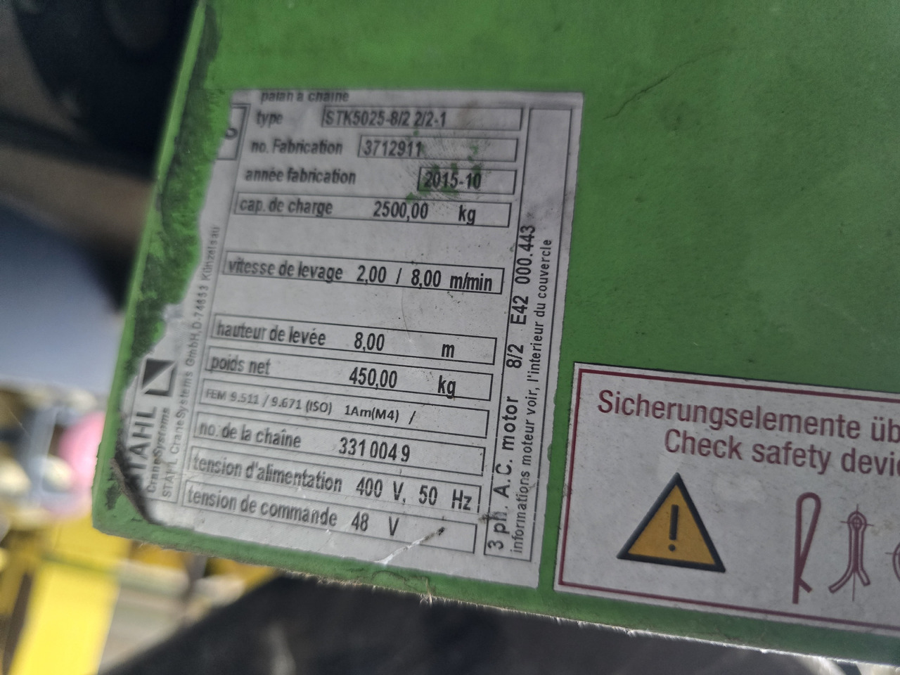 STAHL ST50 - Винч за Селскостопанска техника: снимка 2 STAHL ST50 - Винч за Селскостопанска техника: снимка 2