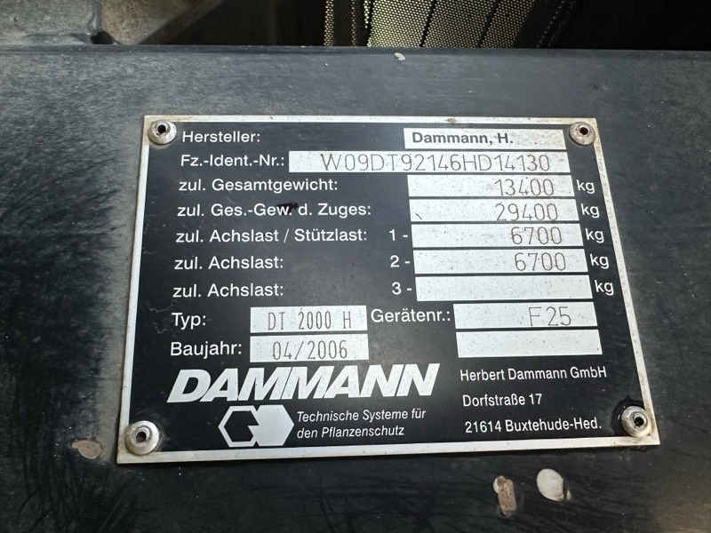 Dammann Trac DT 2000 H - Самоходна пръскачка: снимка 2 Dammann Trac DT 2000 H - Самоходна пръскачка: снимка 2