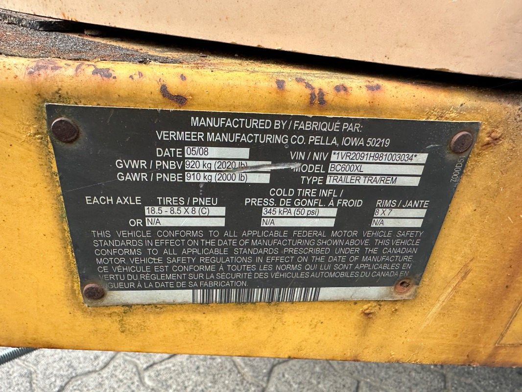 Vermeer BC 600XL - Косачка: снимка 5 Vermeer BC 600XL - Косачка: снимка 5