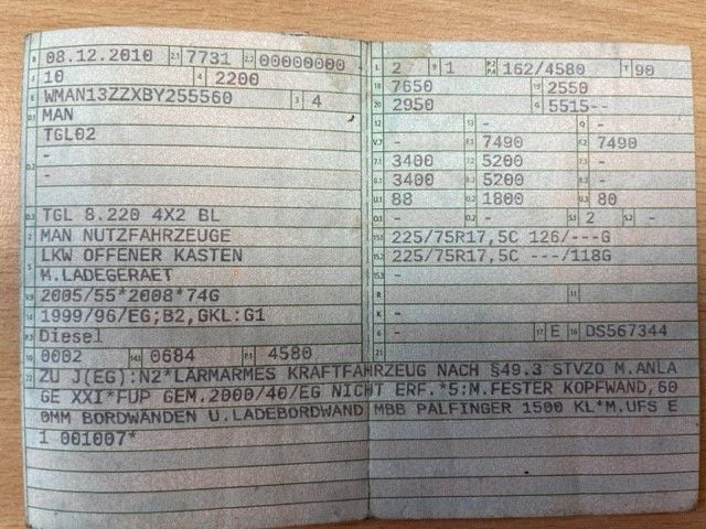 Бордови камион MAN TGL 8.220FG: снимка 20