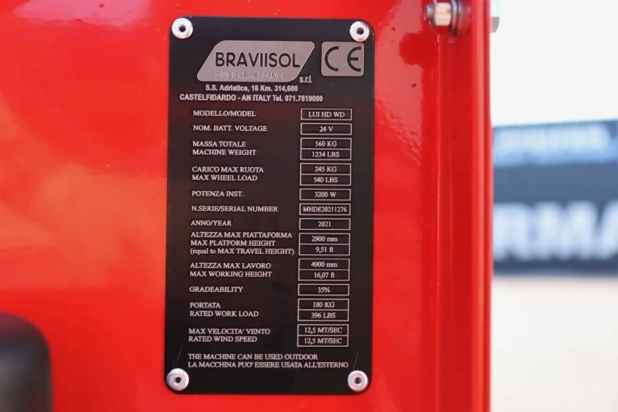 Артикулираща платформа Bravi LUI HD WD Leonardo New, Electric, 4.90m Working He: снимка 6