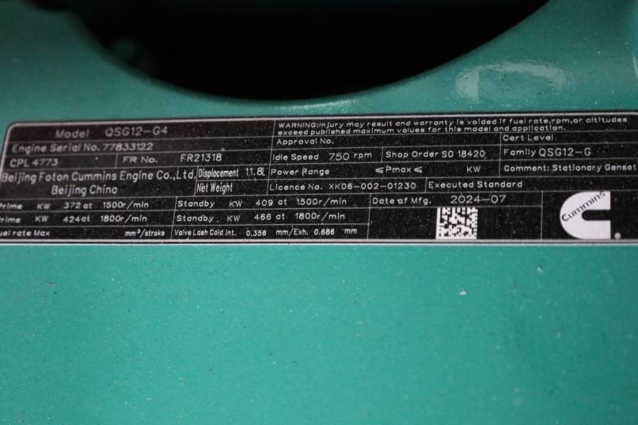 Cummins C450D5Q Declaration of Conformity, Diesel, 450kVA,  - Електрогенератор: снимка 5 Cummins C450D5Q Declaration of Conformity, Diesel, 450kVA,  - Електрогенератор: снимка 5