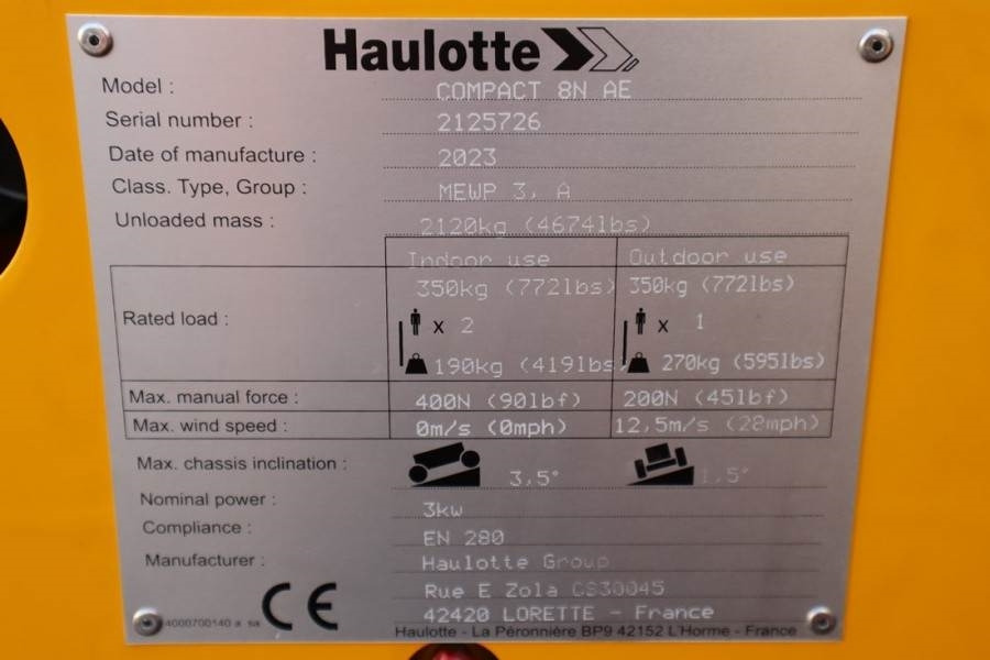 Ножична работна платформа Haulotte Compact 8N Valid inspection, *Guarantee! 8m Workin: снимка 11 Ножична работна платформа Haulotte Compact 8N Valid inspection, *Guarantee! 8m Workin: снимка 11