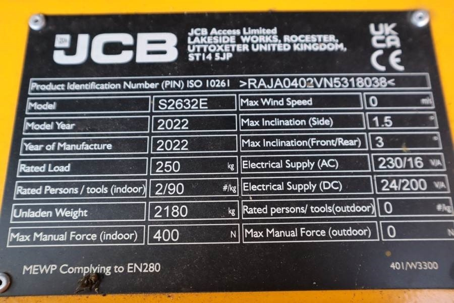 JCB S2632E Valid inspection, *Guarantee! New And Avail - Ножична работна платформа: снимка 3 JCB S2632E Valid inspection, *Guarantee! New And Avail - Ножична работна платформа: снимка 3